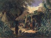 Johann Moritz Rugendas Indian Hut in the Village of Jalcomulco oil painting picture wholesale